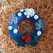 Crochet xmas mini wreath 15cm