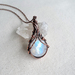 Rainbow moonstone pendant