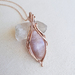 Peach moonstone pendant