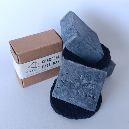Activated Charcoal Face Soap & scrubby