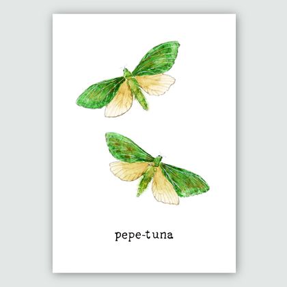 Pepe-tuna - Pūriri Moth Art Print - A4 Nursery Art 