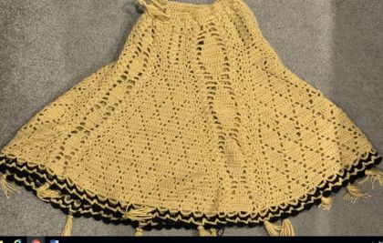 Hand Knitted Crochet Skirt
