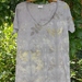 Cotton V neck T shirt, naturally plant dyed