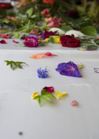 Bouquet-dyed silk - wedding memento