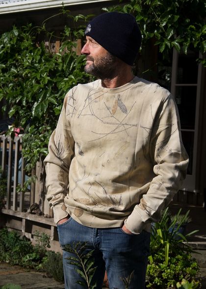 Cotton Sweatshirt - plant dyed. Unisex.