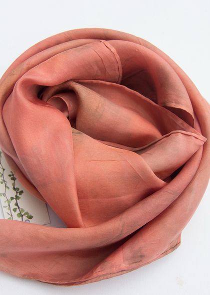 Plant dyed - silk scarf, bandana