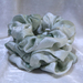 Plant dyed pure silk scrunchie - calcite green