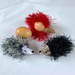 Hedgehog Egg Cosies - black, grey, red - set of 3