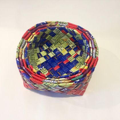 Upcycled Plastic Baskets – set of 4 nesting