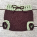 Wool nappy cover / soaker - medium - brown and green
