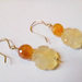 Carnelian Flower Earrings