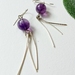 Recycled Sterling Silver and Amethyst Earrings 