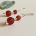 Recycled Silver and Carnelian Earrings 