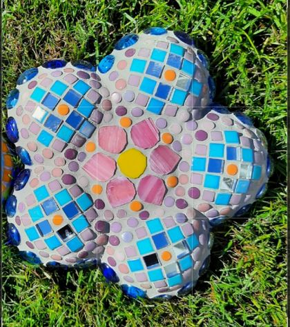 Mosaic Concrete Large Flower Kit Pink/Blue