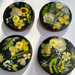 Black Floral Set - Coasters