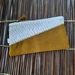 linen two tone pouch