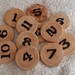 Wooden number rounds