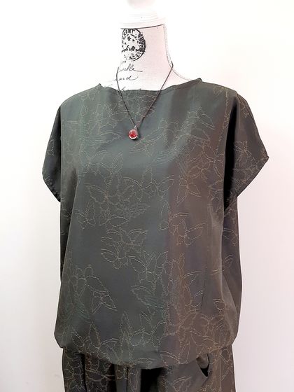 Vintage Oshima tsumugi Silk kimono top