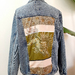 Upcycled Denim jacket with vintage kimono fabrics