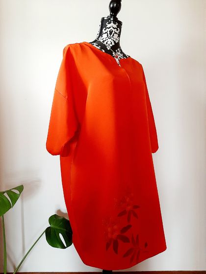 Vintage kimono silk tunic dress
