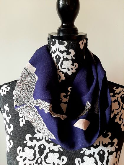 Vintage kimono silk snood