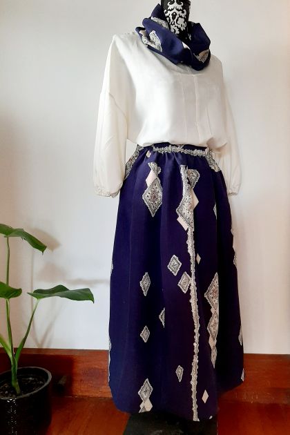 Vintage kimono silk skirt