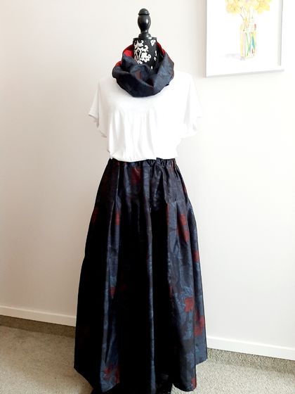 Vintage kimono silk skirt 