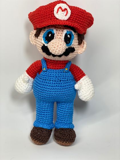 Mario brothers crochet toy Mario