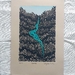 Original linocut artwork - Waterfall
