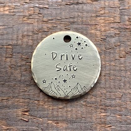 'Drive safe' Circle Key Ring