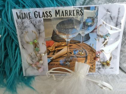 Wine Glass or Stem Glass Markers - Turtles, Starfish & Pearls theme Charms