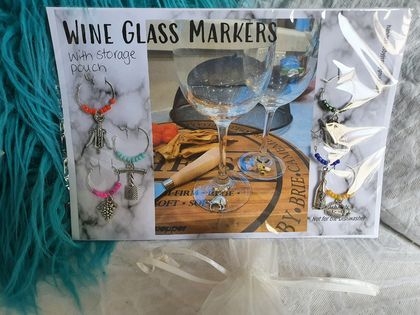 Wine Glass or Stem Glass Markers - Wino theme Charms