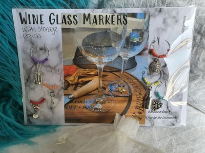 Wine Glass or Stem Glass Markers - Wine Time Charms