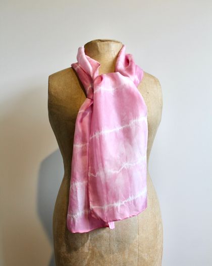 Petite & Vivid Eco-Dyed Scarf - 100% Silk Habotai