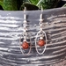 Red Jasper Gemstone Silver Earrings