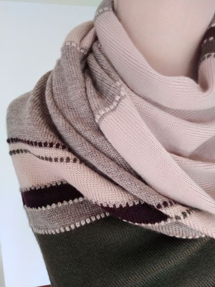Warm merino vintage stitch scarf