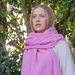 Pink lace wrap in Cashmere Silk Merino