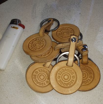 NZ made leather Keyrings