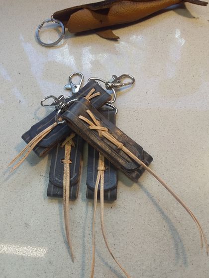 Hand Made Leather keyrings