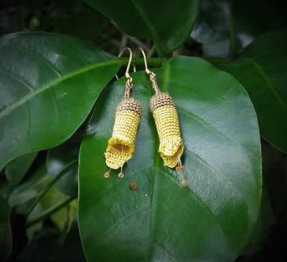 Silk Kowhai earrings