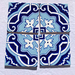 Azulejo design Trivet - 4 pieces (blue)