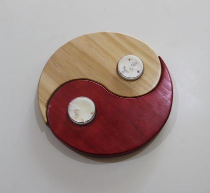 Yin Yang tealight candle holder (Red)