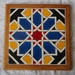 24cm Wall Hanging or Trivet with hand painted tiles - Alhambra design (Captive Tower Star)