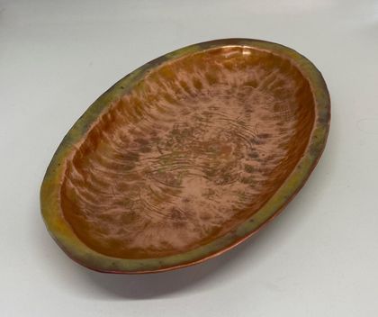 Coloured Copper Oval Dish