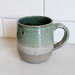 Ceramic Mug with Handle - Grey / Green