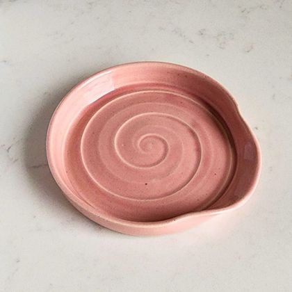 Ceramic Spoon Rest - Pink - Regular