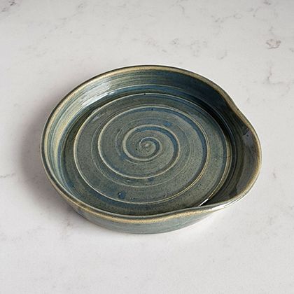 Ceramic Spoon Rest - Blue Green - Regular