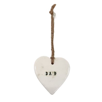 Ceramic Hanging Heart Ornament for Dad