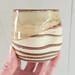 Ceramic Tumbler - Marble and caramel- Thumb Dent