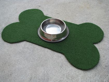 Artificial Grass Dog Bone Mats - Large